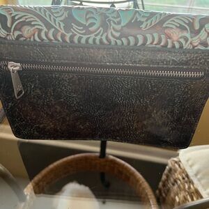 Patricia Nash Black and Teal Crossbody Bag